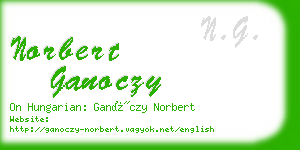 norbert ganoczy business card